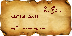 Kálai Zsolt névjegykártya